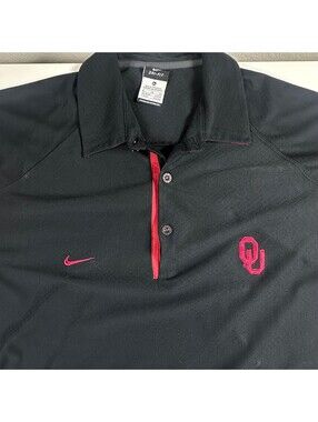 Nike Oklahoma Sooners Black & Maroon Polo XL